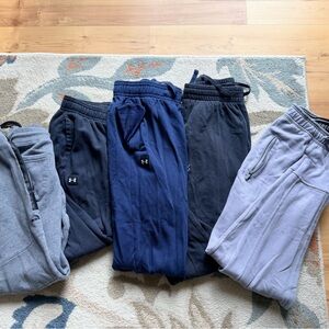 Bundle of  Men's Sweatpants 5: Navy, Black, and Gray